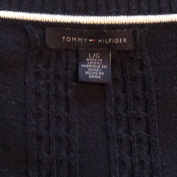 Tommy Hilfiger navy Cable Knit Sweater - Picture 2 of 4